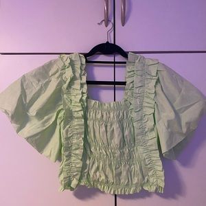 Zara Rouche green top